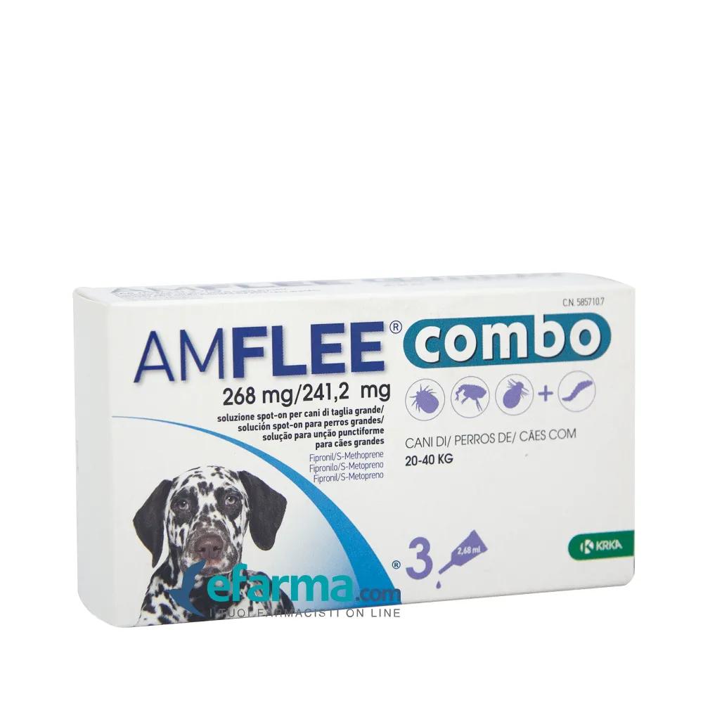 Amflee Combo Cani 20-40 Kg 268mg+241,2mg 3 Pipette