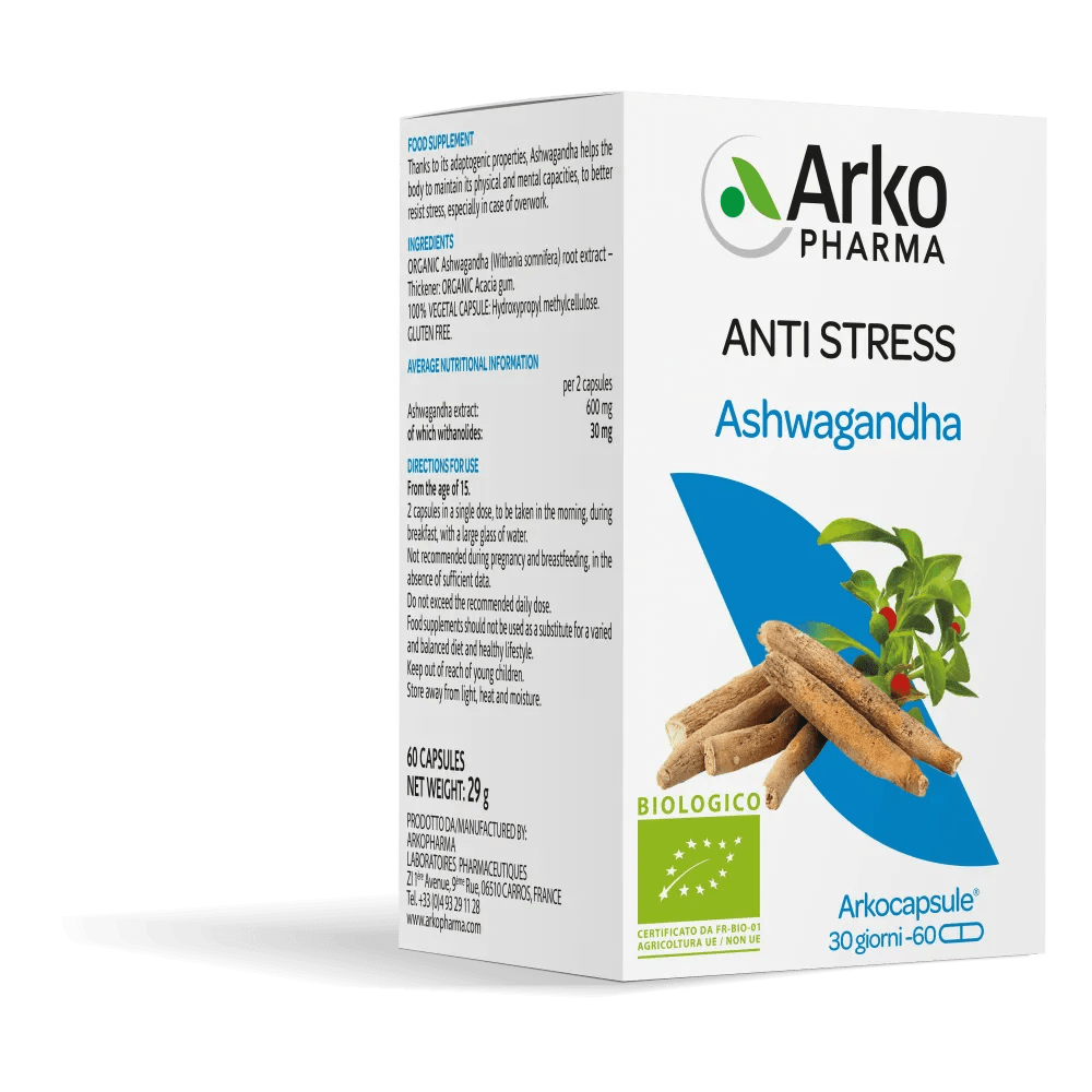 Arkopharma Ashwagandha Integratore Antistress 60 Capsule