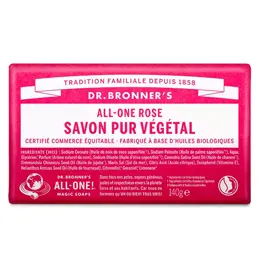 Dr Bronner's Savon Pur Végétal Rose 140g