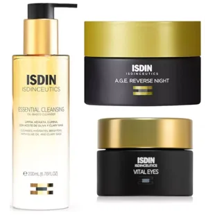 Isdin Essential Cleansing 200 ml + Vital Eyes 15 ml + AGE Reverse Night 50 ml