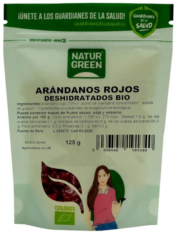 NaturGreen Organic Dried Cranberries 125 gr