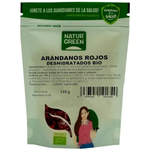NaturGreen Cranberries desidratados orgânicos 125 gr