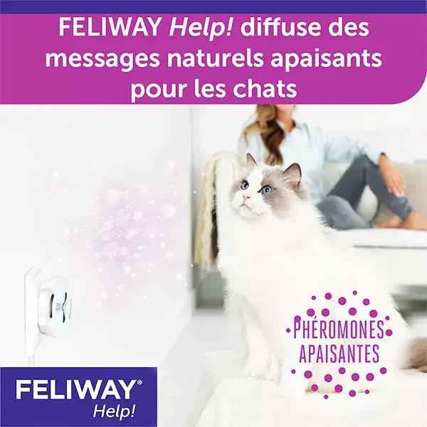 FELIWAY Help! Pack éco 3 cartouches Anti-stress chat ponctuel 3x7 jours