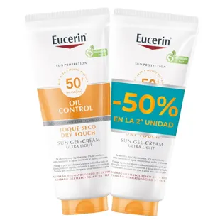 Eucerin Oil Control Dry Touch Gel-Cream SPF50+ 2x50 ml