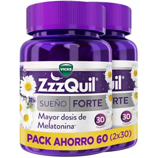ZzzQuil Sleep Forte Higher Dose of Melatonin for Sleep 2x30 Gummies