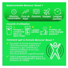 Berocca Boost Vitamines Caféine et Guarana 30 comprimés effervescents