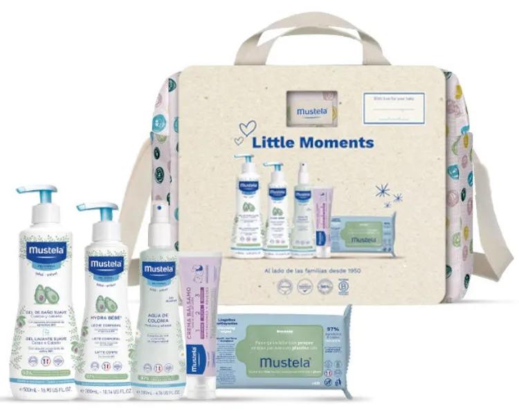 Mustela Little Moments Polka Dot kinderwagentas 5 hygiëneproducten