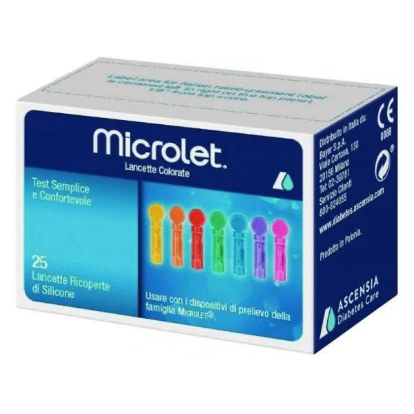 Microlet Lancette Pungidito Colorate 25 Pezzi