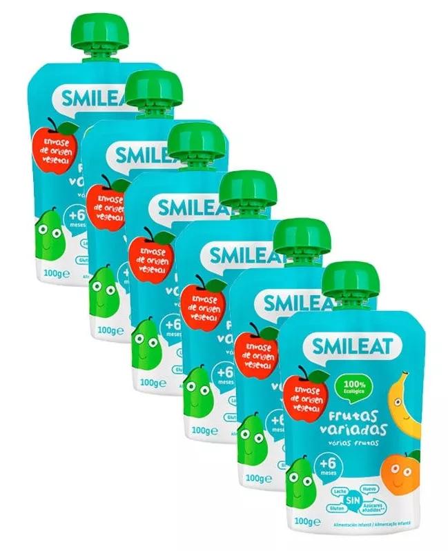 Smileat Pouch Assorted Fruits Ecological 6 Einheiten