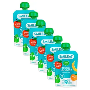 Smileat Pouch Frutas Variadas ECO +6m 6x100 gr