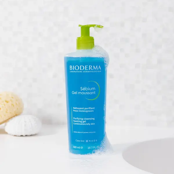 Bioderma Sébium Gel Moussant Nettoyant Purifiant Peaux Mixtes à Grasses 500ml