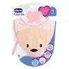 Chicco Anneau de Dentition Fresh Bib Bavoir +4m Rose