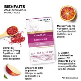 Granions Complexe Minceur Probiotiques - L-Gasseri - Morosil - Berberine