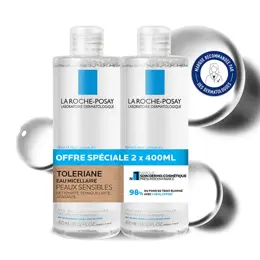 La Roche Posay Toleriane Physiologique Eau Micellaire Peaux Sensibles 400ml - Lot de 2