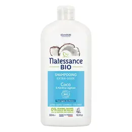 Natessance Shampoing Extra-Doux Coco Bio et Kératine Végétale 500ml