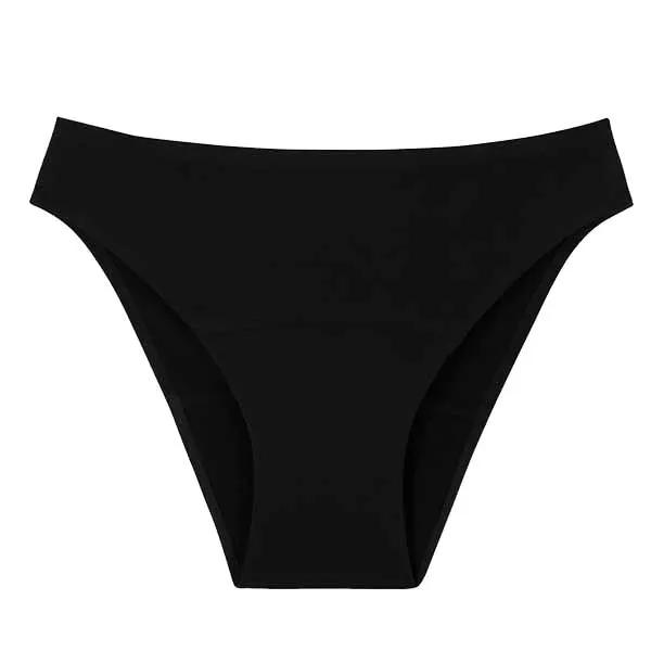 Bragas menstruales de microfibra Smoon para flujo abundante, color negro, talla 14-16