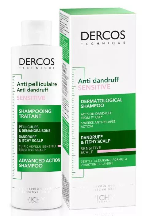 Vichy Dercos Champú Anticaspa Sensitive sin Sulfatos 2x200 ml