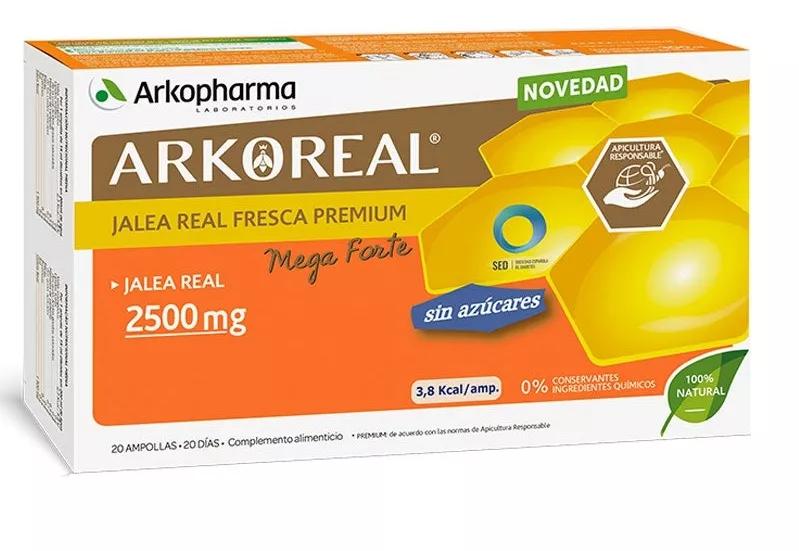 Arkopharma Arkoreal Jalea Real Fresca Sin Azúcar 2500 mg 20 Ampollas
