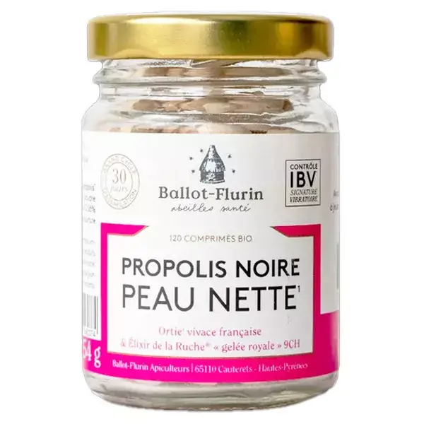 Ballot-Flurin Santé Propolis Noire Peau Nette Bio 120 comprimés