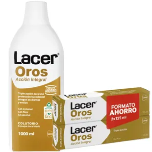 Lacer Oros Pasta Dentífrica 2x125 ml + Lacer Oros Colutório 1000 ml