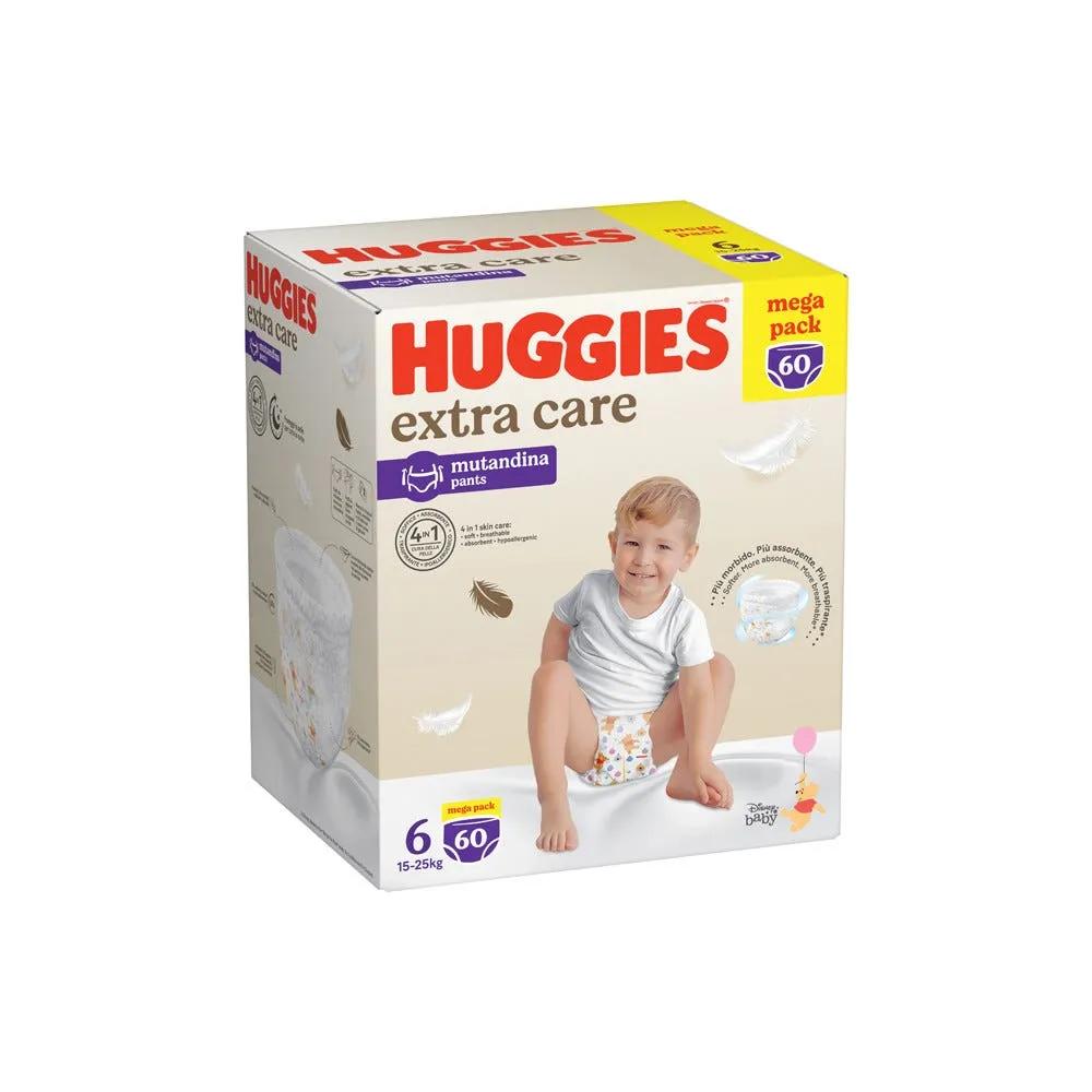 Huggies Extra Care Megapack Mutandina Taglia 6 15-25 Kg 68 Pezzi