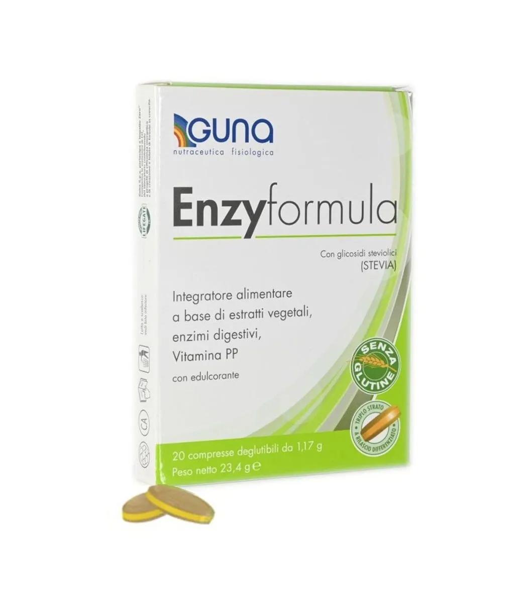 Guna Enzyformula Integratore Di Enzimi Digestivi 20 Compresse