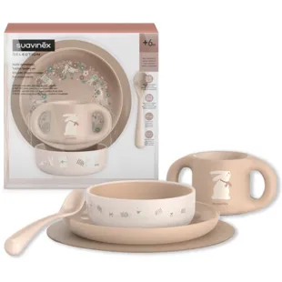 Suavinex Wonderland Pink Learning Tableware +6m 