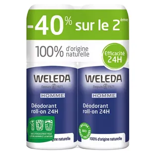 Weleda Deodorante Uomo 24h Roll-on Lotto di 2 x 50ml