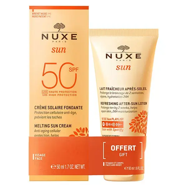 Nuxe Sun Pack Crème Visage SPF50 50ml + Lait Fraicheur Après-Soleil 50ml