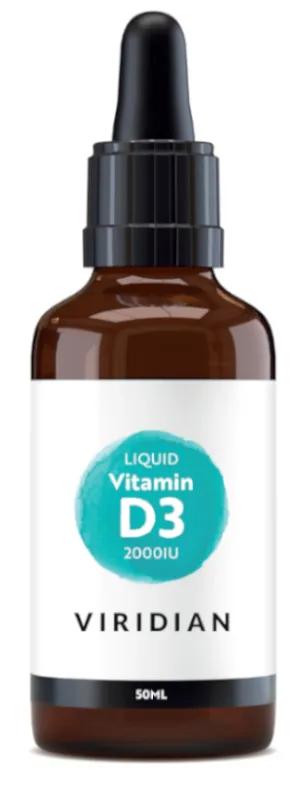 Viridian Vegan Liquide Vitamine D3 2000 UI 50 ml