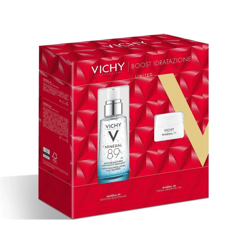 Vichy Boost Idratazione Cofanetto Regalo Per Idratazione Con Minéral 89 Booster Siero 50 ml + Minéral 89 Crema 15 ml