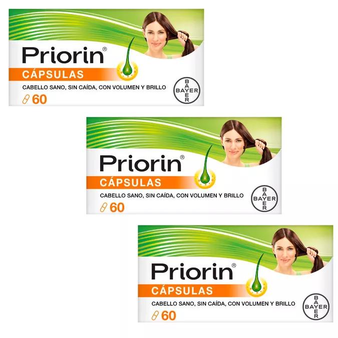Priorín Anticaída y Salud Capilar con Biotina 3x60 Cápsulas 25% DESCUENTO