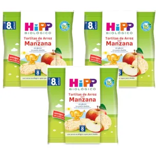HiPP Tortitas de Arroz con Manzana  BIO +8m 3x30 gr