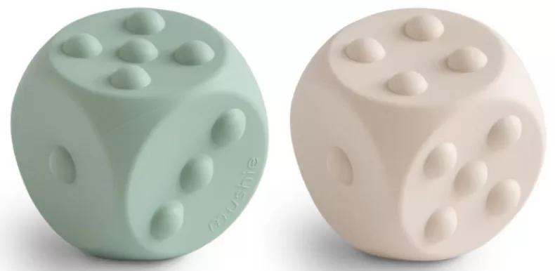 Mushie Dice Pop It Solid Snd/Cambr.blu 2 Einheiten