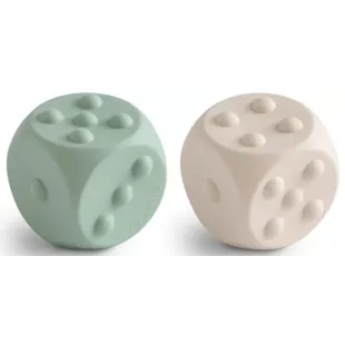 Mushie Dice Pop It Solid Snd/Cambr.blu 2 unidades