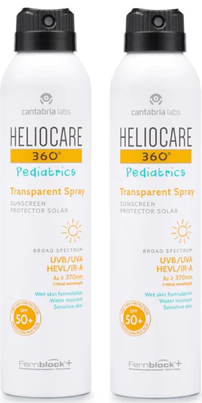 Heliocare 360 Pediatrics SPF50 Transparent Spray 2x200 ml