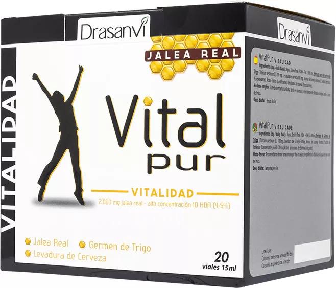 Drasanvi Vitalpur Vitalidadee geleia Real 2000Mg 20 Frascos de 15ml