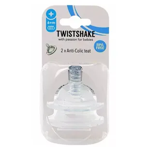 Twistshake tettarella Anti-Colica Flusso XL +6m Lotto di 2