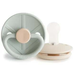 Frigg Little Viking Pacifier Block Silicone Viking Sage/Cream +0m 2 units