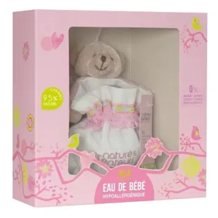 Nature et Senteurs Hypoallergenic Baby Eau 50 ml + Cotton Pouch and Plush Girl
