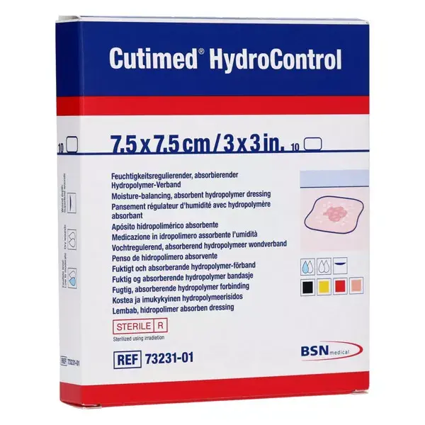BSN Médical Cutimed HydroControl Pansement Absorbant Stérile 7,5cm x 7,5cm