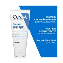 CeraVe Soins Baume Hydratant Visage et Corps Peaux Sèches à Très Sèches 50ml