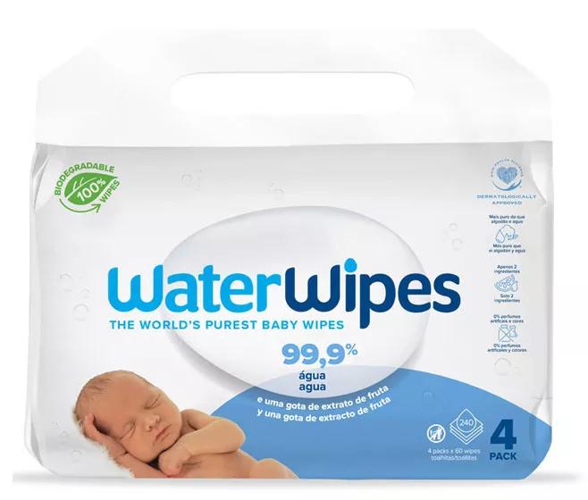 Waterwipes Toallitas Bebé 4x60 Uds