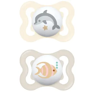 Mam Chupetas Air Silicone Branco 2-6m 2 unidades