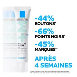 La Roche Posay Effaclar DUO+M 40ml + Gel Moussant Purifiant 50ml offert