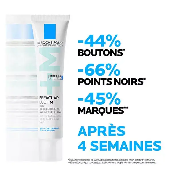 La Roche Posay Effaclar DUO+M 40ml + Gel Moussant Purifiant 50ml offert