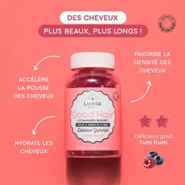 Lashilé Beauty Good Hair Vitamines Boost Cheveux Sublimes Sans Sucres 60 gummies