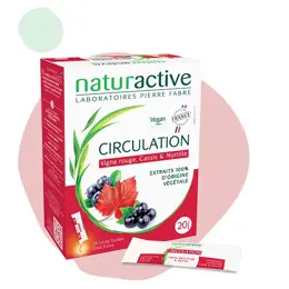 Naturactive Circulation Goût Fraise 20 sticks fluides Vegan