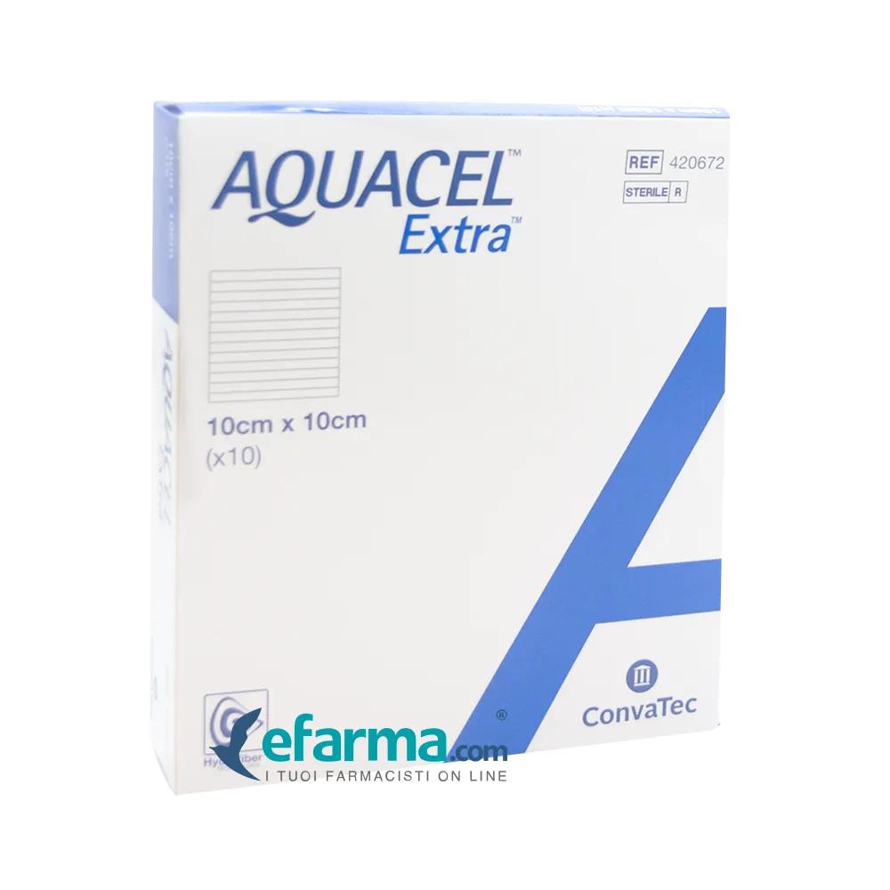 Aquacel Extra Medicazione 10x10 cm 10 Pezzi