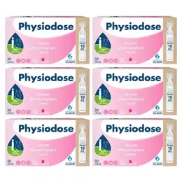 Laboratoires Gilbert Physiodose Sérum Physiologique Stérile Lot de 6 x 30 unités